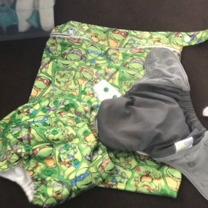 Grovia and Turtle diaper and Wet Bag